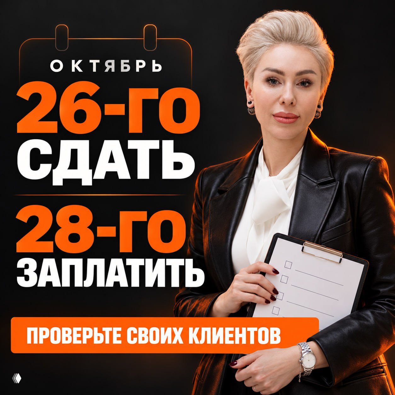 26-го — сдать, 28-го — заплатить: чек‑лист для клиентов