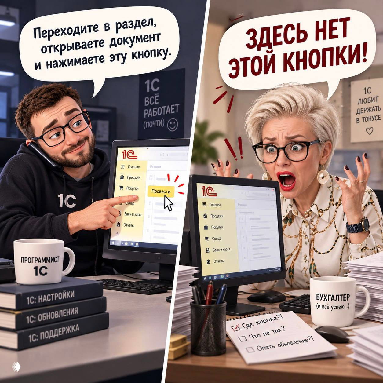 Нет там ни одной кнопки, помогите разобраться