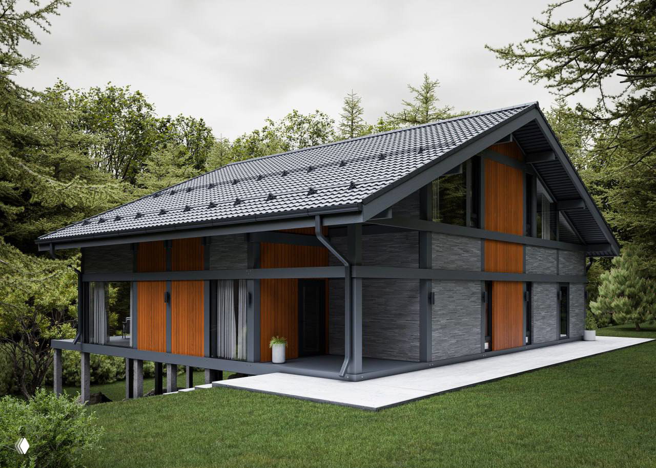 IDEA HOUSE: двухэтажный дом 265 м² с панорамой