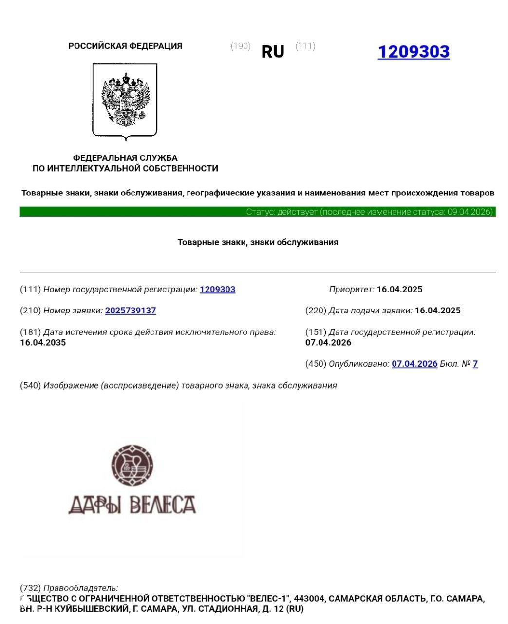 Дары Велеса — регистрация и фирменный стиль