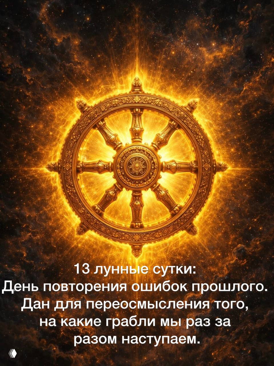 13 лунный день — ревизия и завершение дел