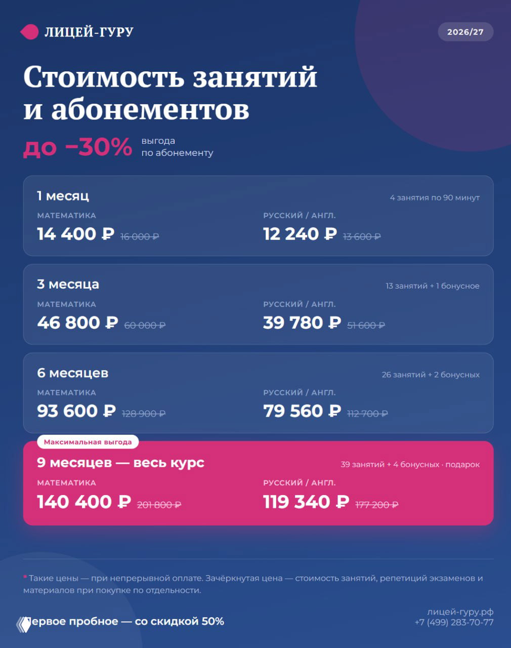 С 25 августа у нас меняются цены