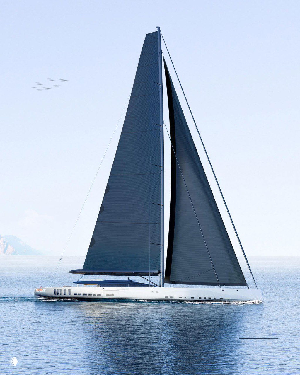 Royal Huisman представила суперъяхту Sky с мачтой 93 м