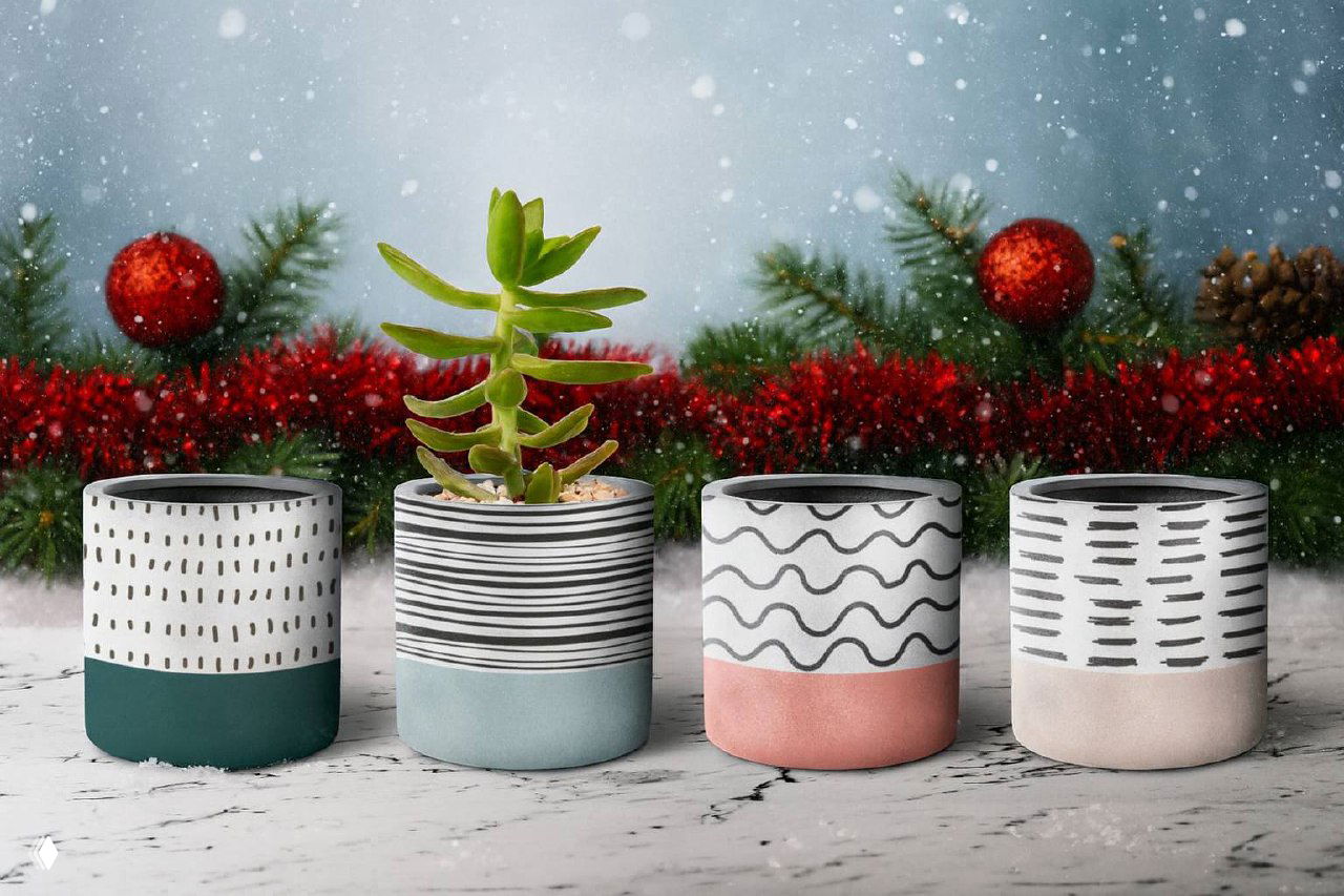 Авторский горшочек: украшаем гипсовое кашпо