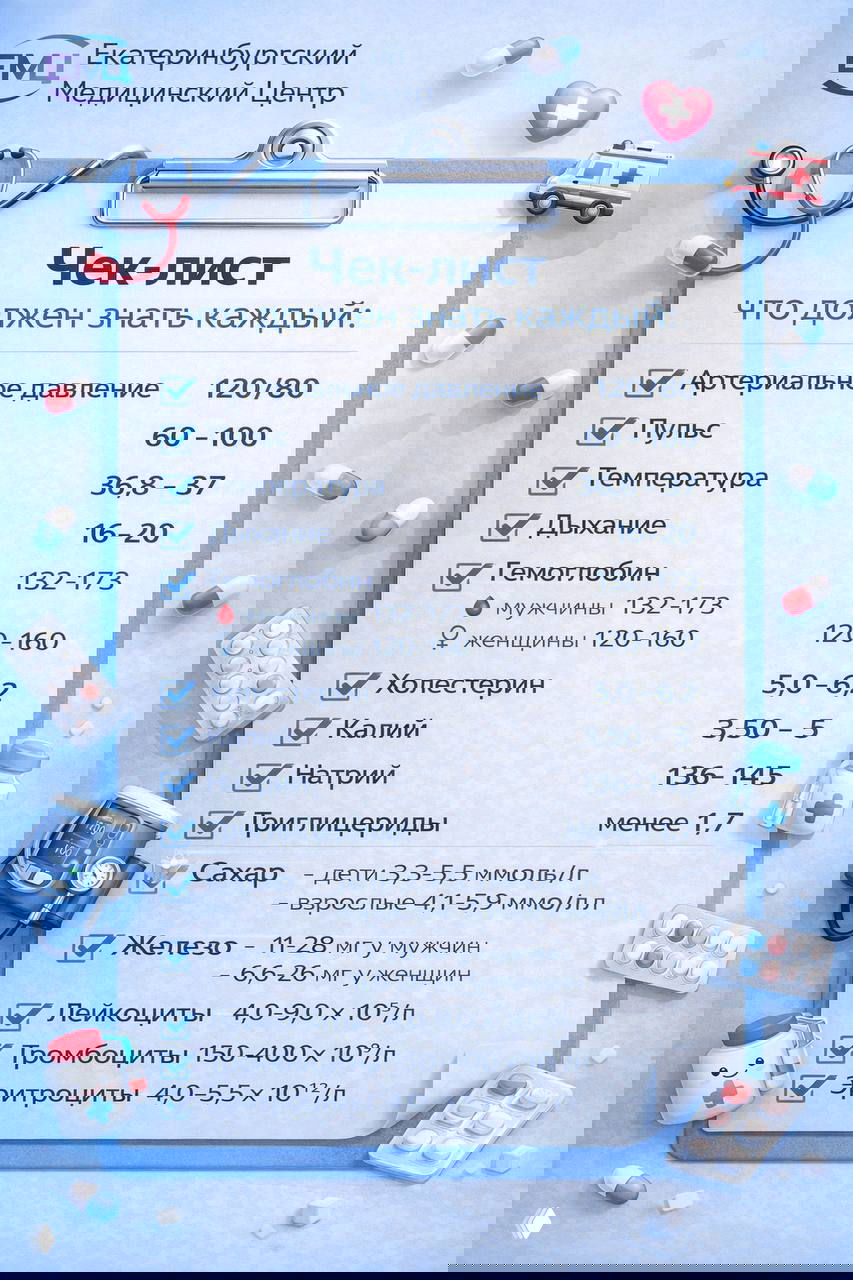 Небольшой чек‑лист: значения важных показателей