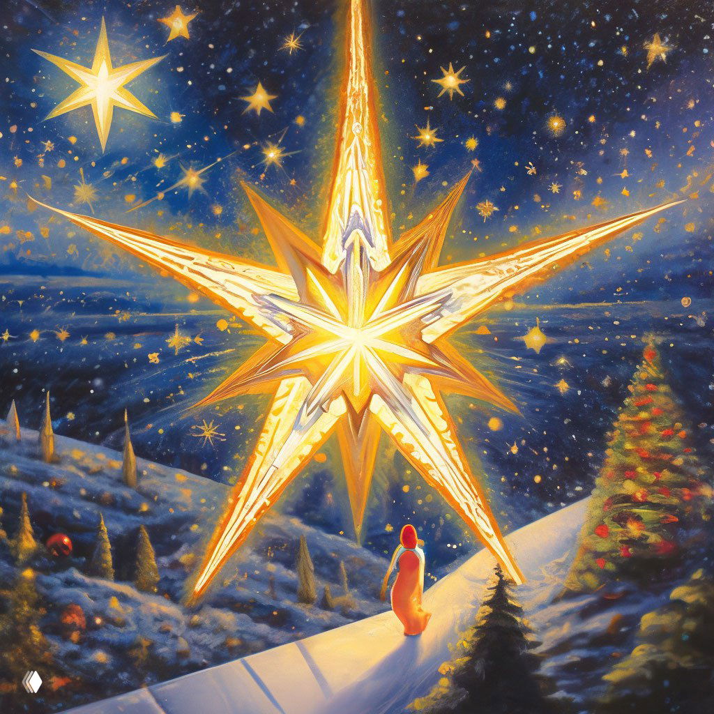 Рождественская Звезда. Открытое рисование