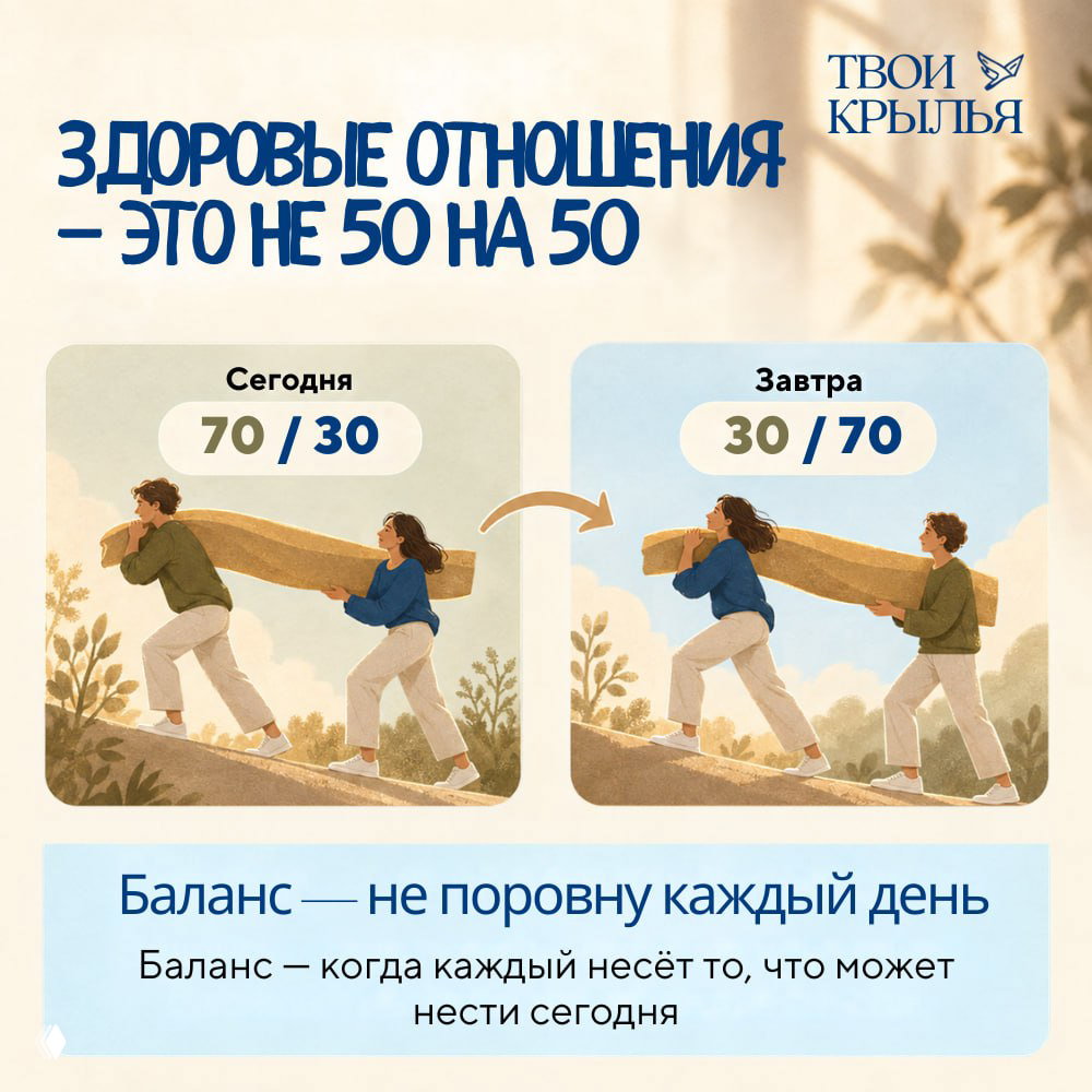 Здоровые отношения — это не 50 на 50