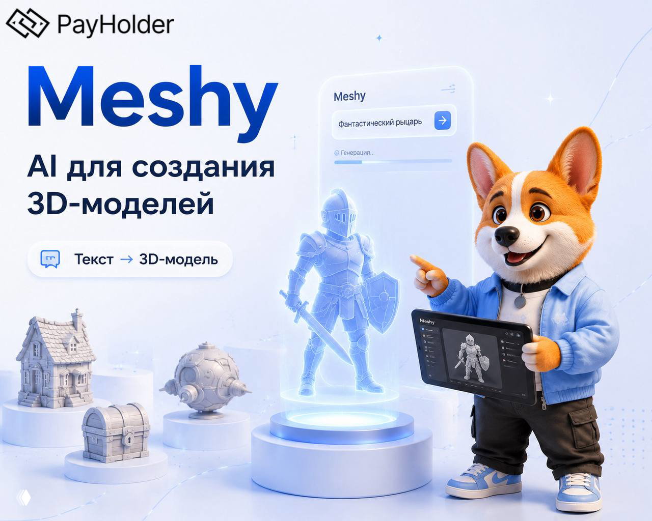 Meshy: создавайте 3D‑модели с помощью AI