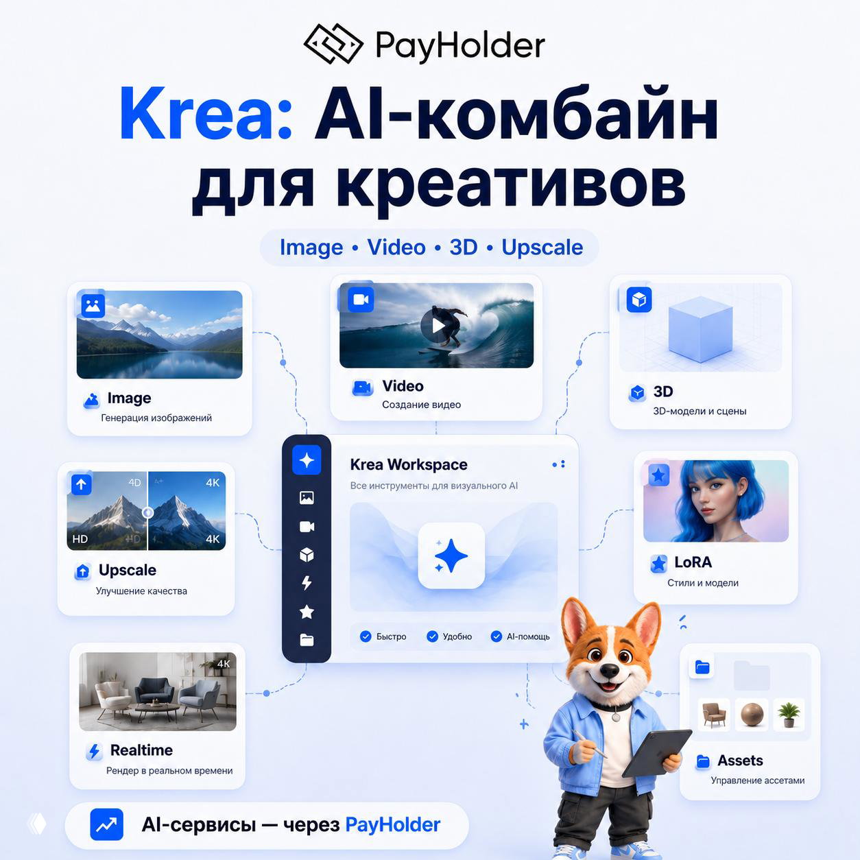 Krea: визуальный AI-комбайн для креативов