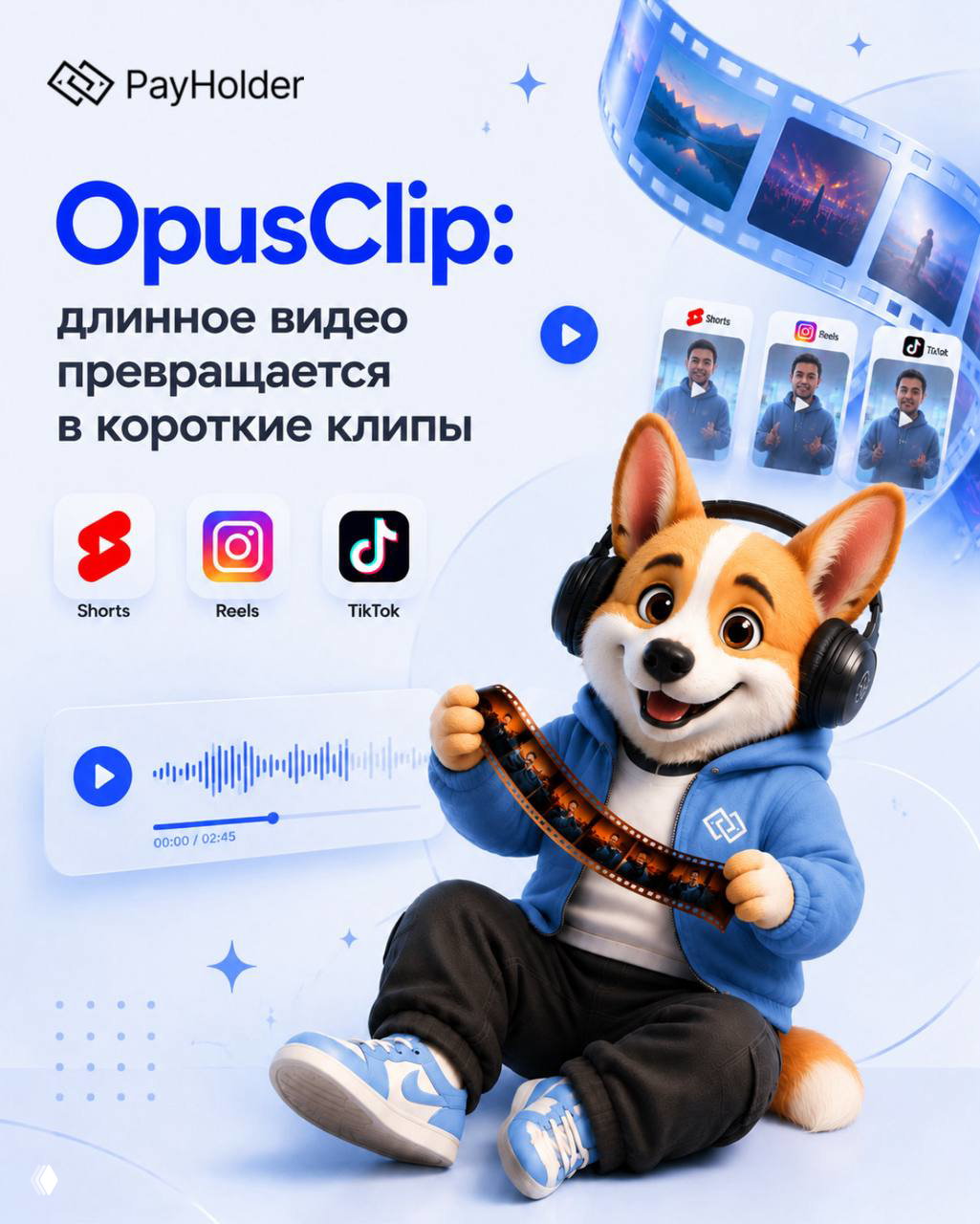 OpusClip: длинное видео в короткие ролики
