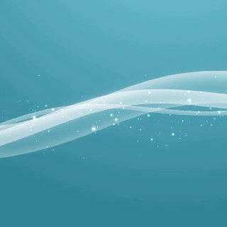 Бирюзовый абстрактный фон с белыми волнами и блёстками, минималистичная иллюстрация для поста об обучении по электробезопасности.
