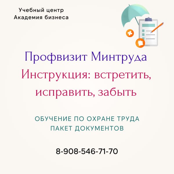 Минтруд: профилактические визиты вместо плановых проверок