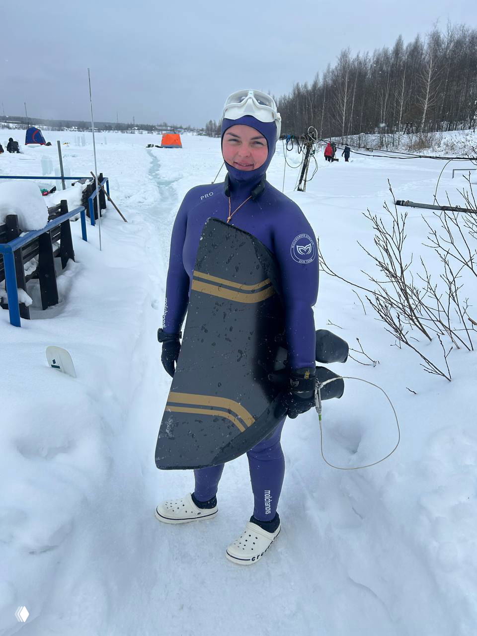 Финальная проверка снаряжения для подледного рекорда