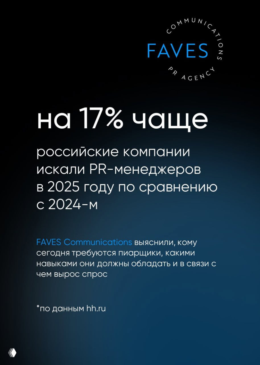 Спрос на PR‑менеджеров в России вырос на 17%