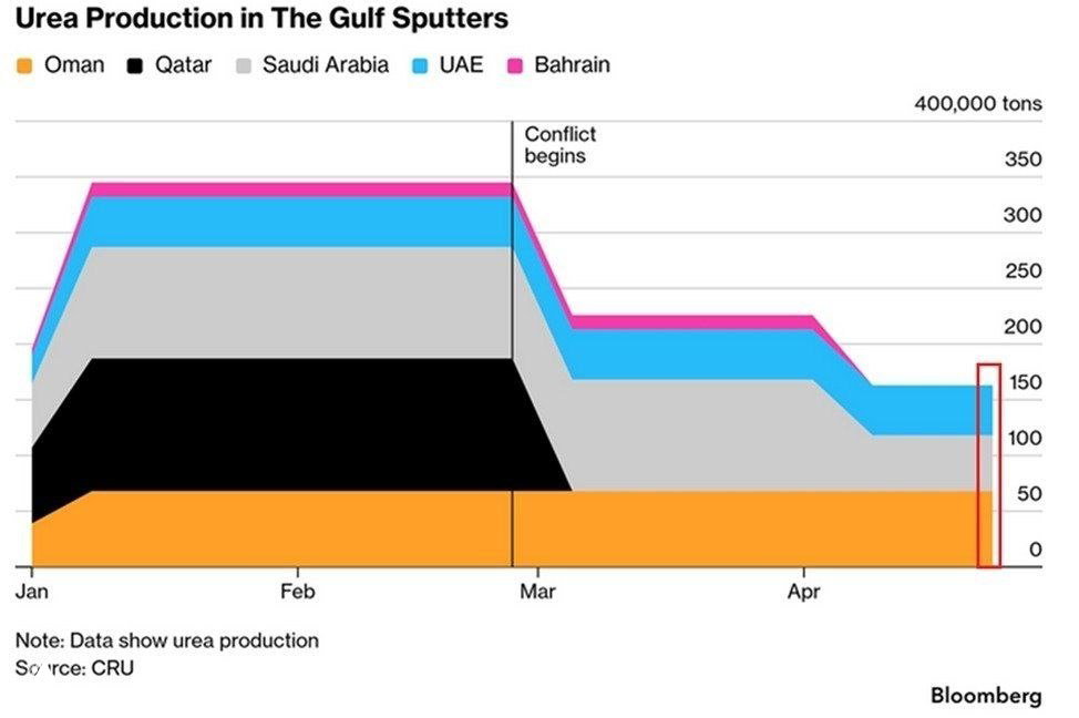 Urea production in Persian Gulf falls 60%