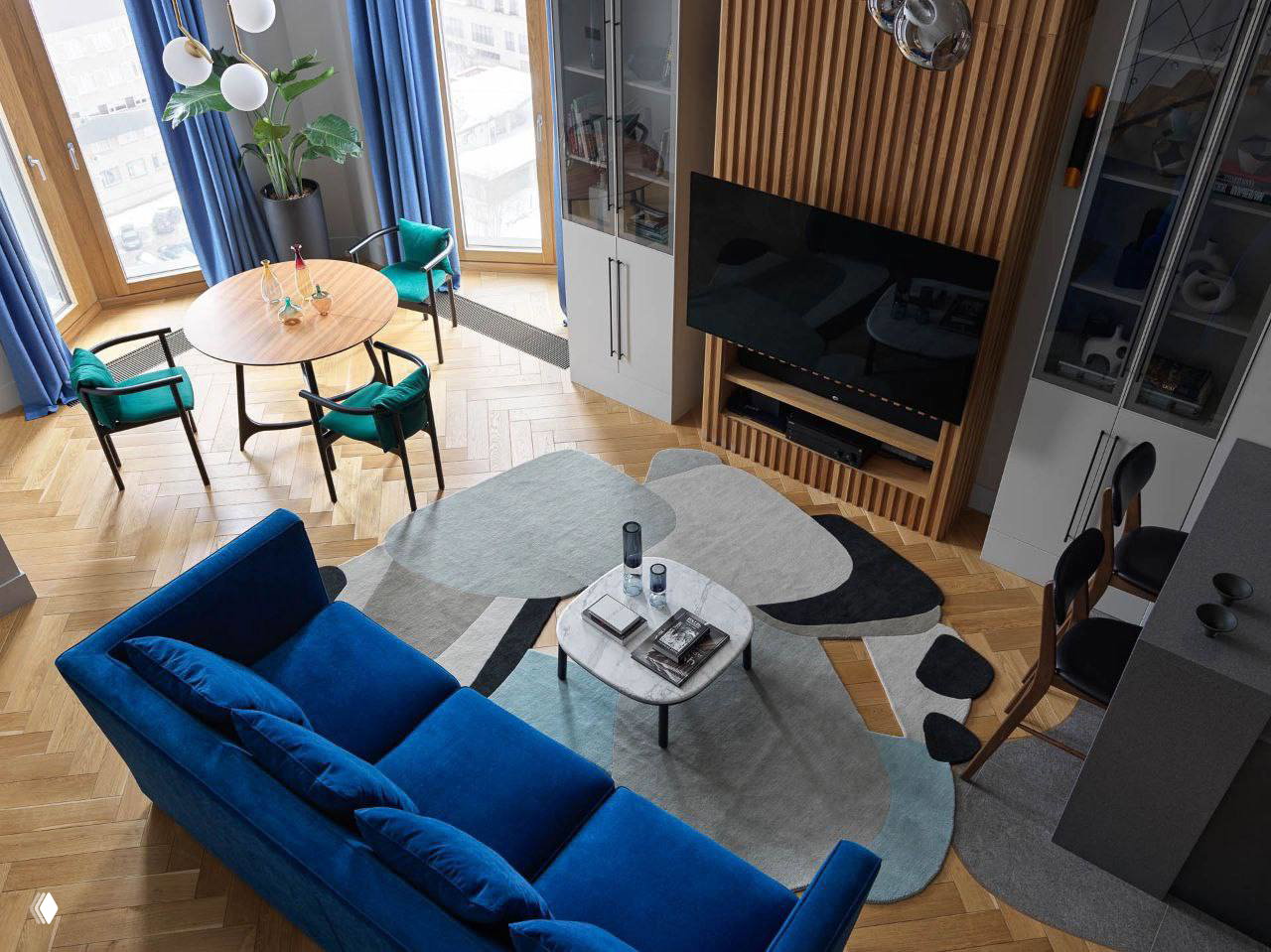 Мужской интерьер 88 м² — Ксения Мезенцева