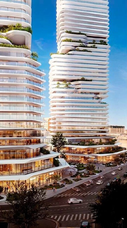 Белоснежные башни с террасами вместо ТЦ «Тишинка»