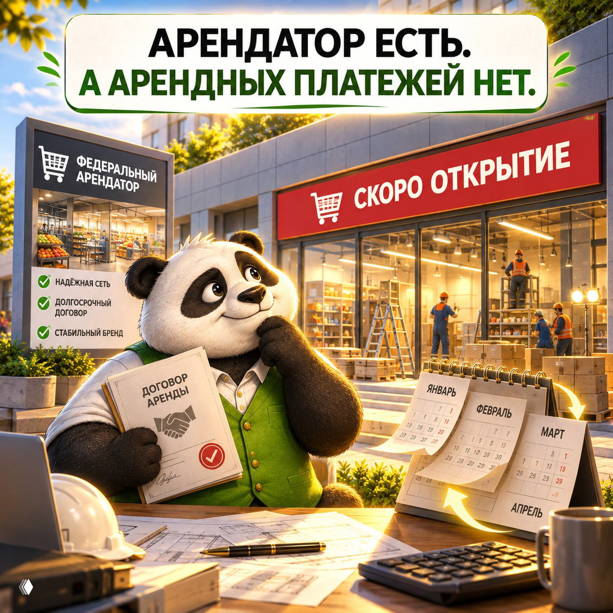 Арендатор есть. А арендных платежей может и не быть.