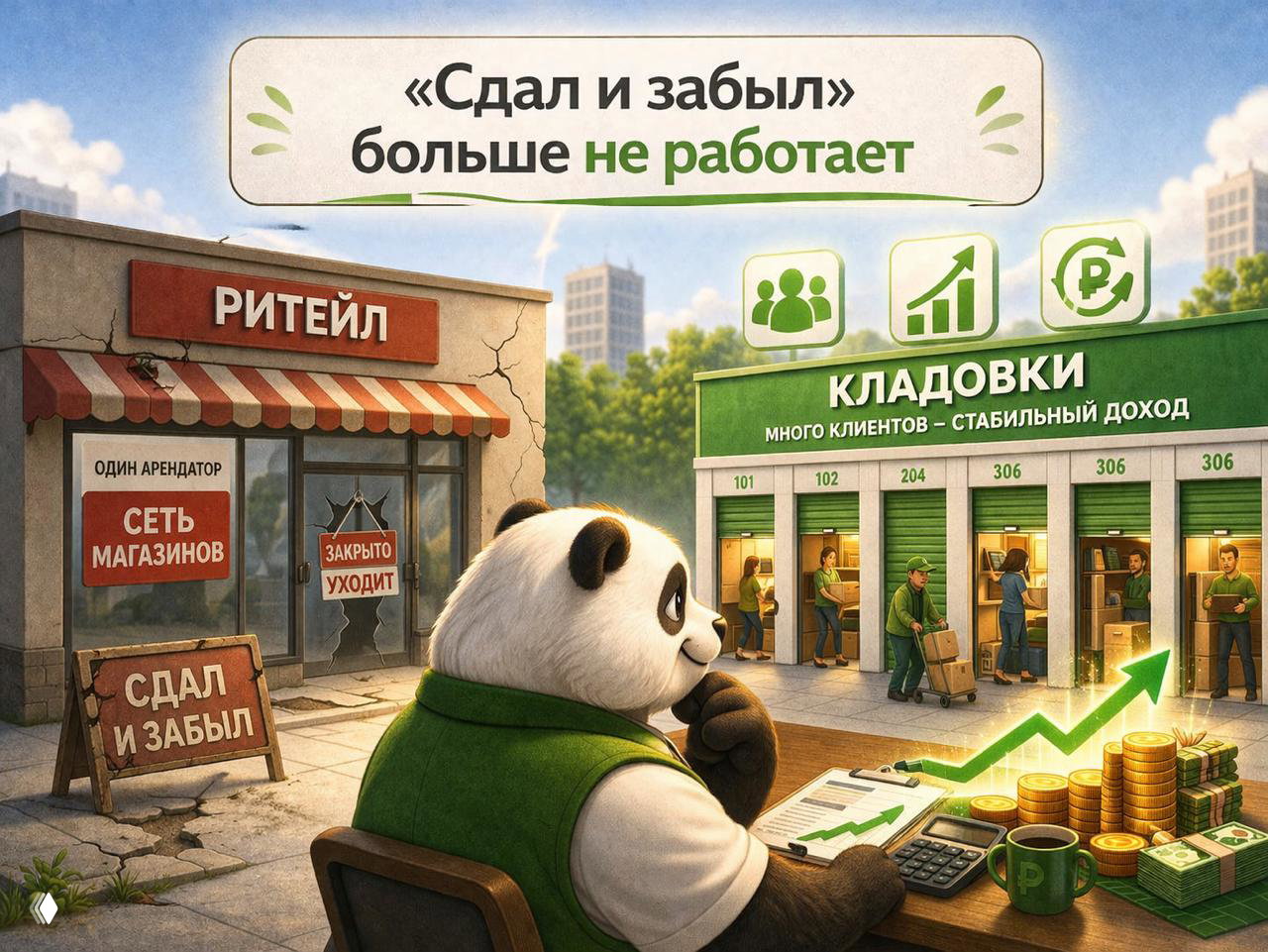 Пока магазины закрываются, кладовые забирают рынок