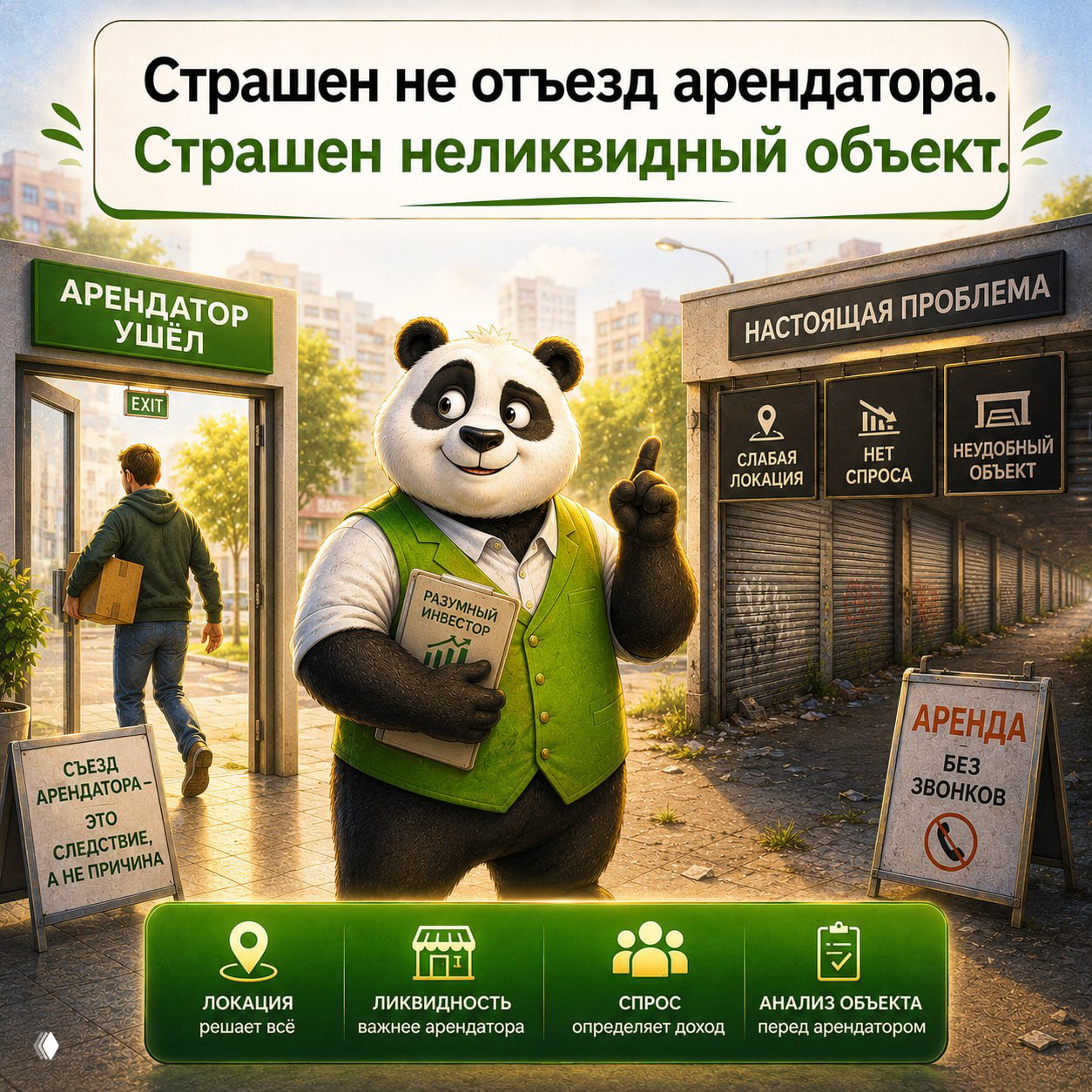 Страх, что арендатор съедет, чаще всего переоценён