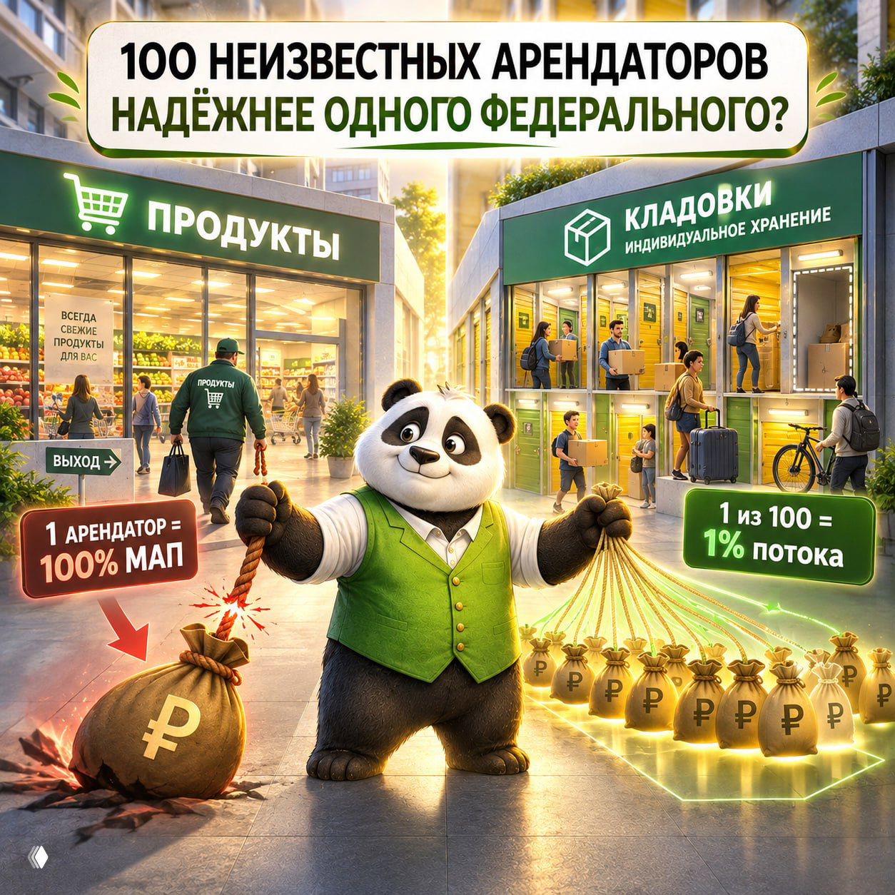 100 арендаторов могут быть безопаснее одного федерального