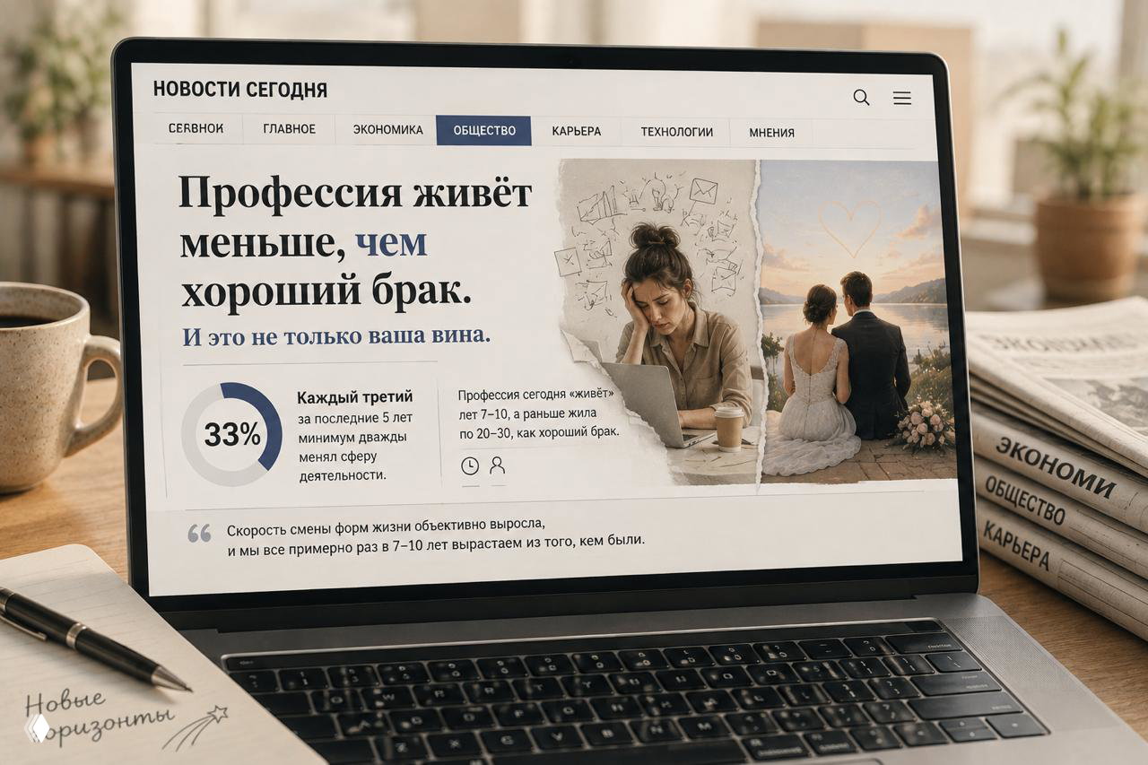 Профессия живёт меньше, чем хороший брак