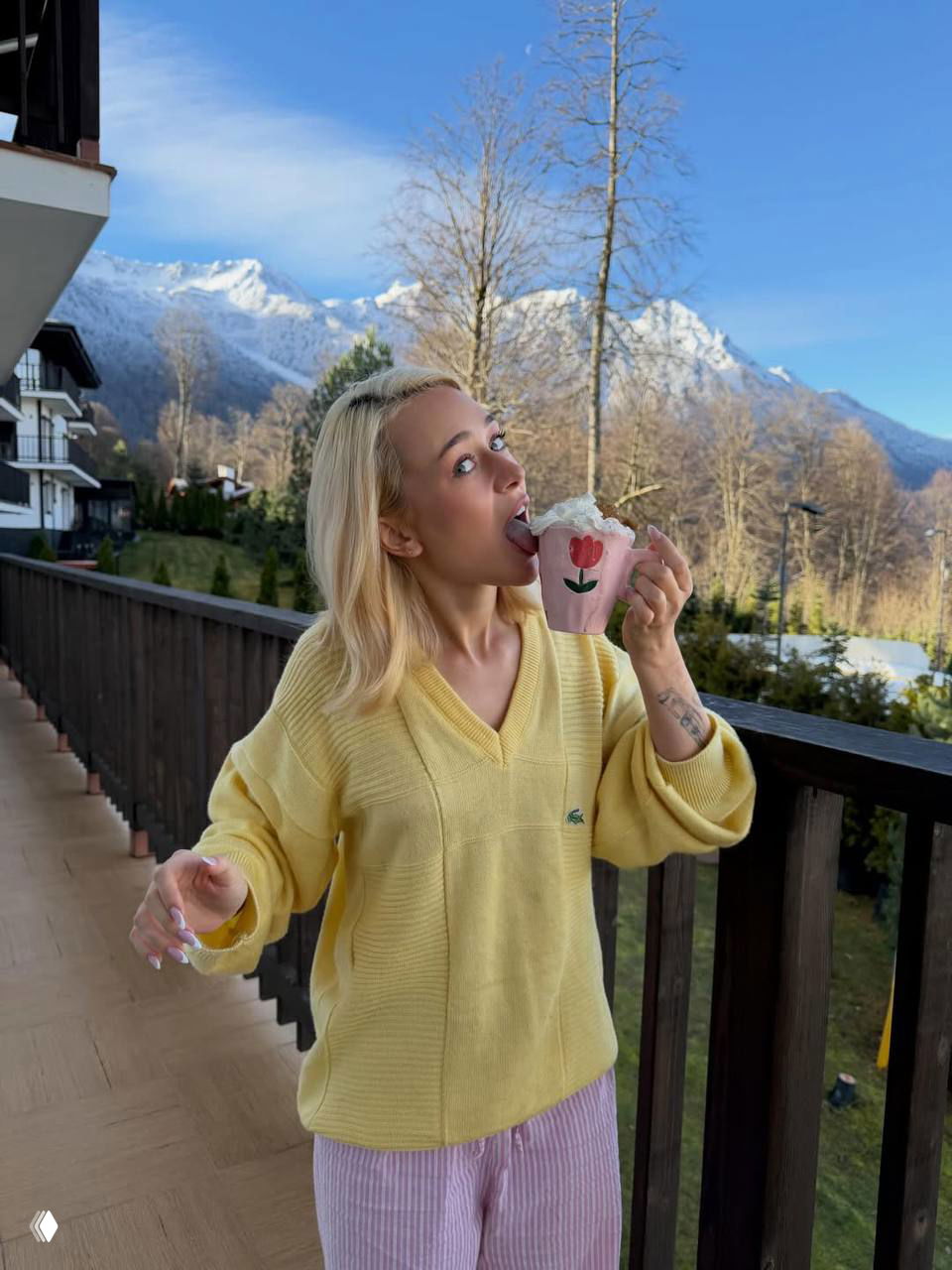 Настя Bad Barbie: фото с горнолыжного курорта в Сочи