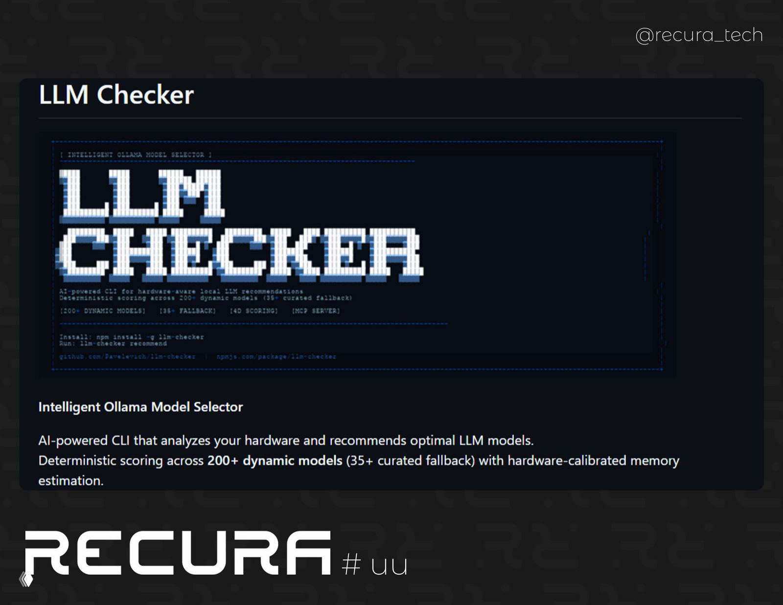 llm-checker — CLI для подбора LLM