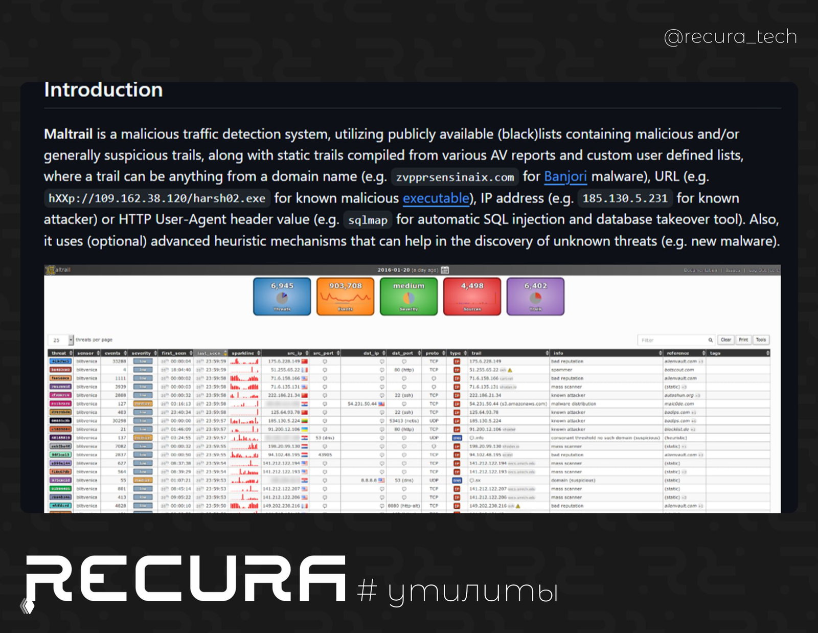 Maltrail — система обнаружения вредоносного сетевого трафика