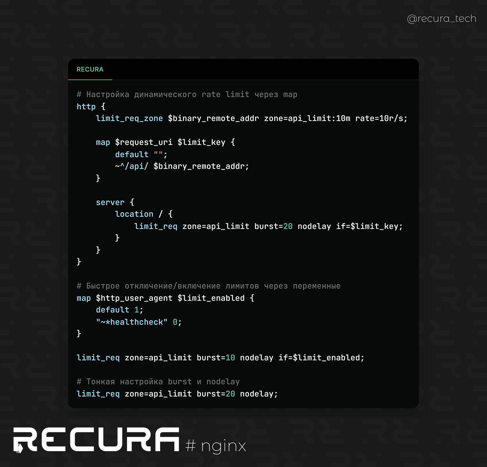 Динамическое управление rate limiting без перезагрузки Nginx