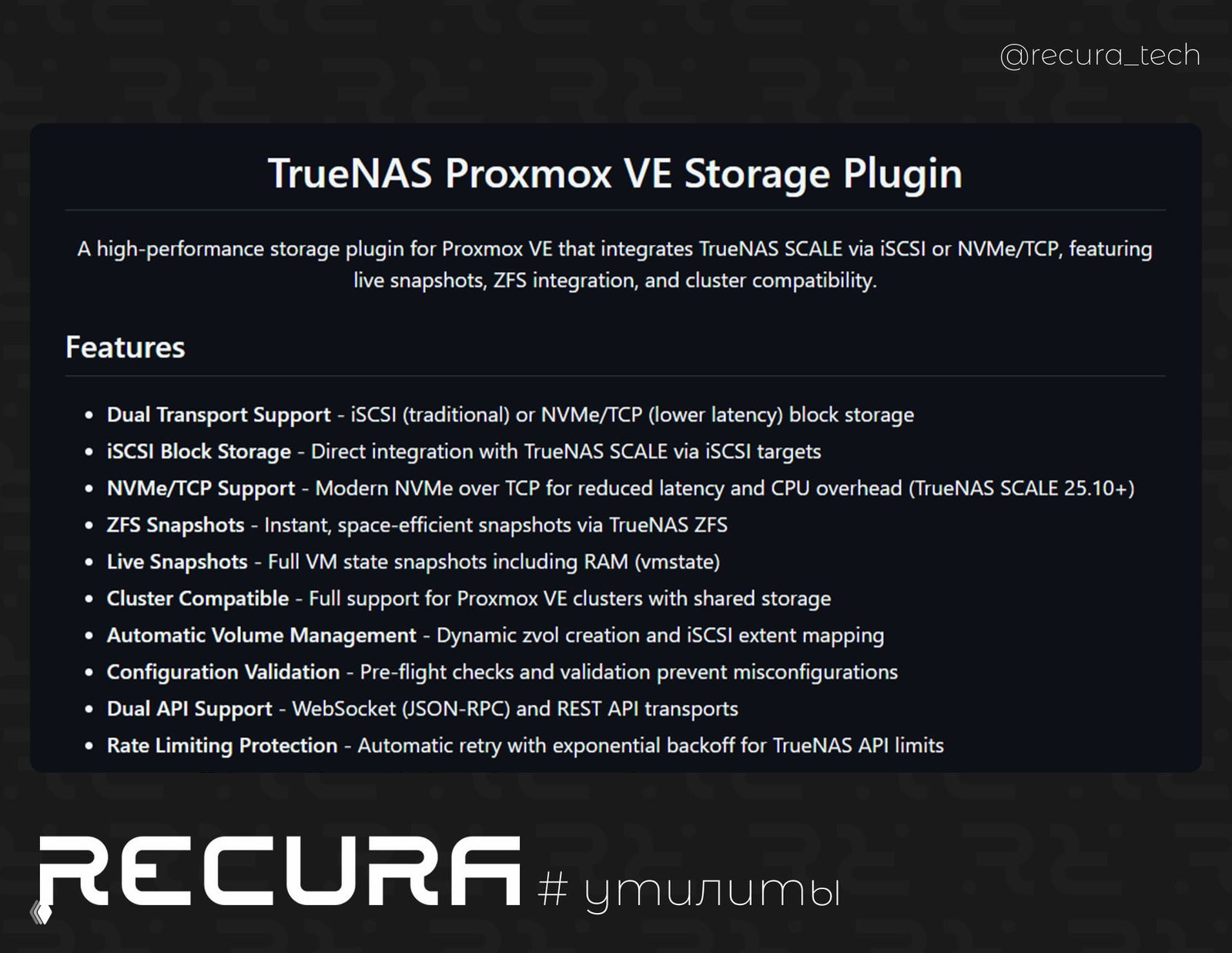 TrueNAS Proxmox VE Storage Plugin