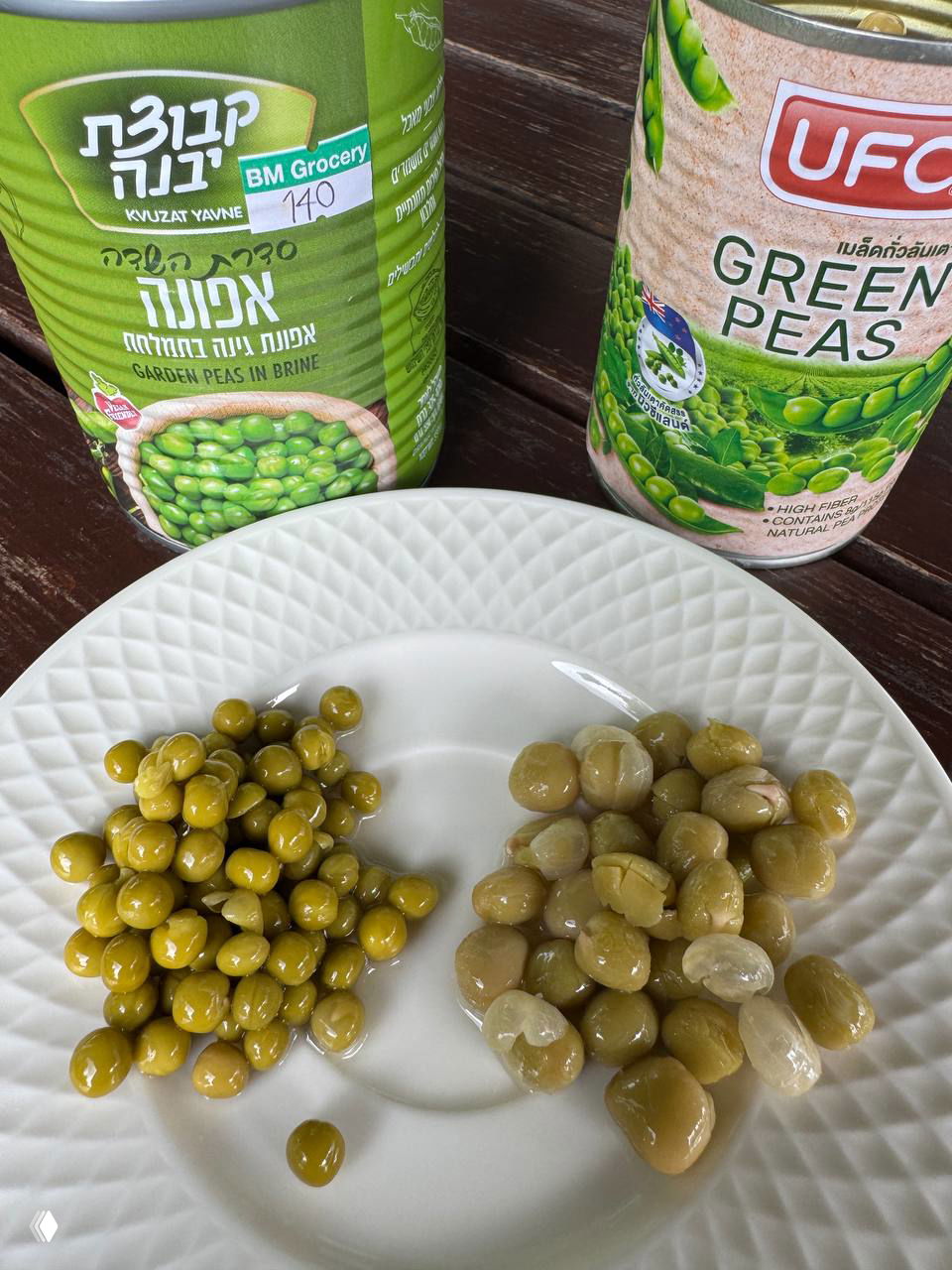 Мозговой и лущильный консервированный горошок