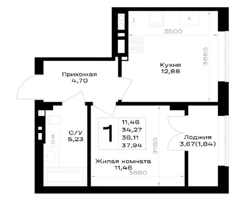 Стоимость 5 416 500 — ипотечные варианты 4% и 6%