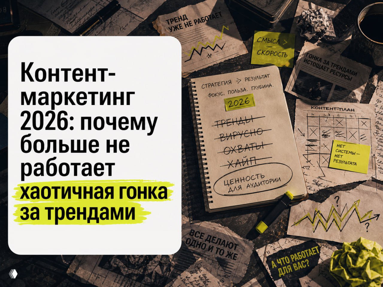 Контент-маркетинг 2026: почему гонка за трендами не работает