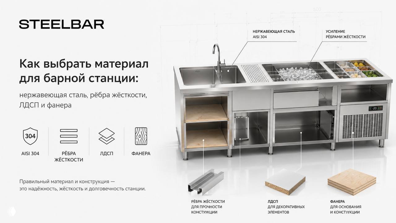 Как выбрать материал для барной станции