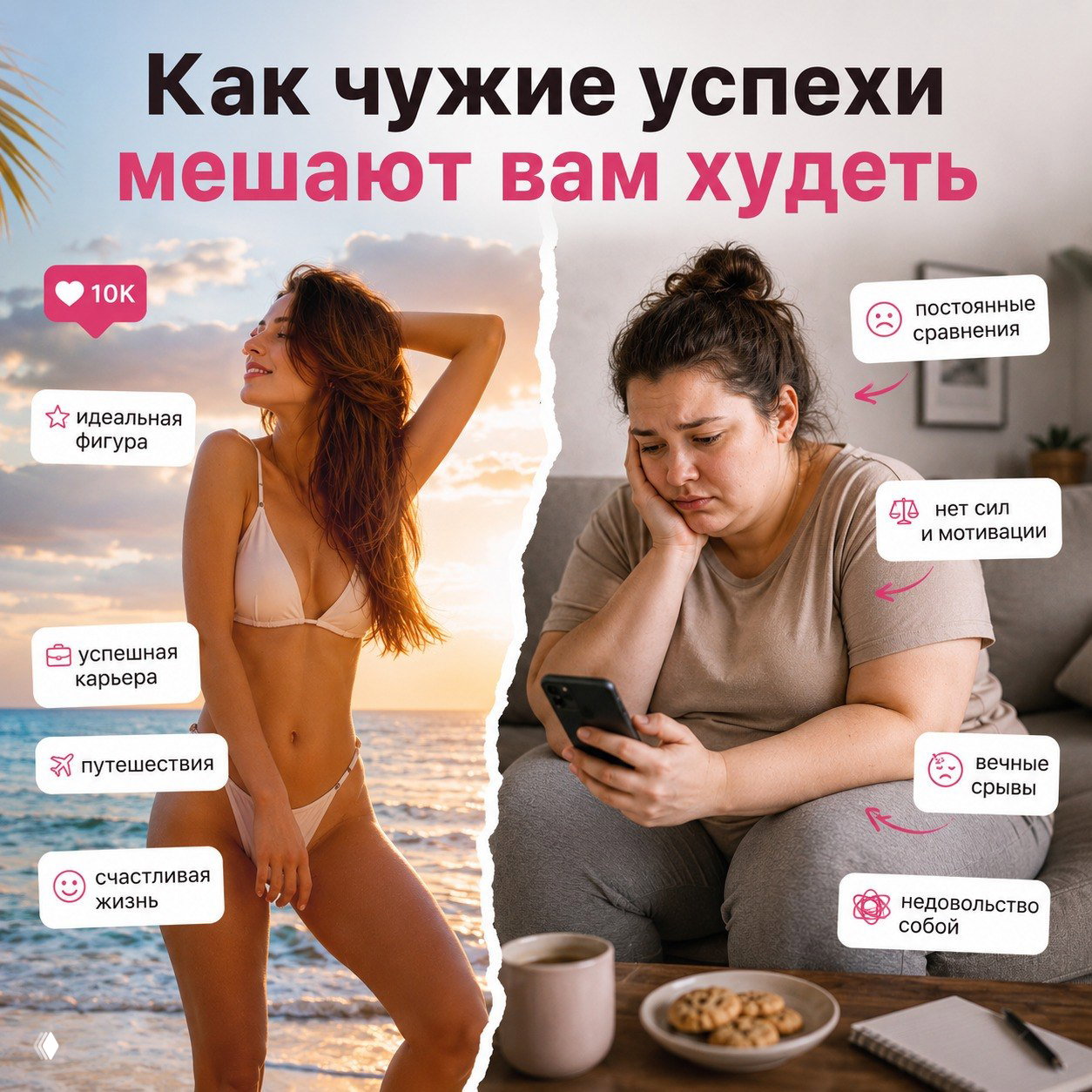 Как чужие успехи мешают вам худеть