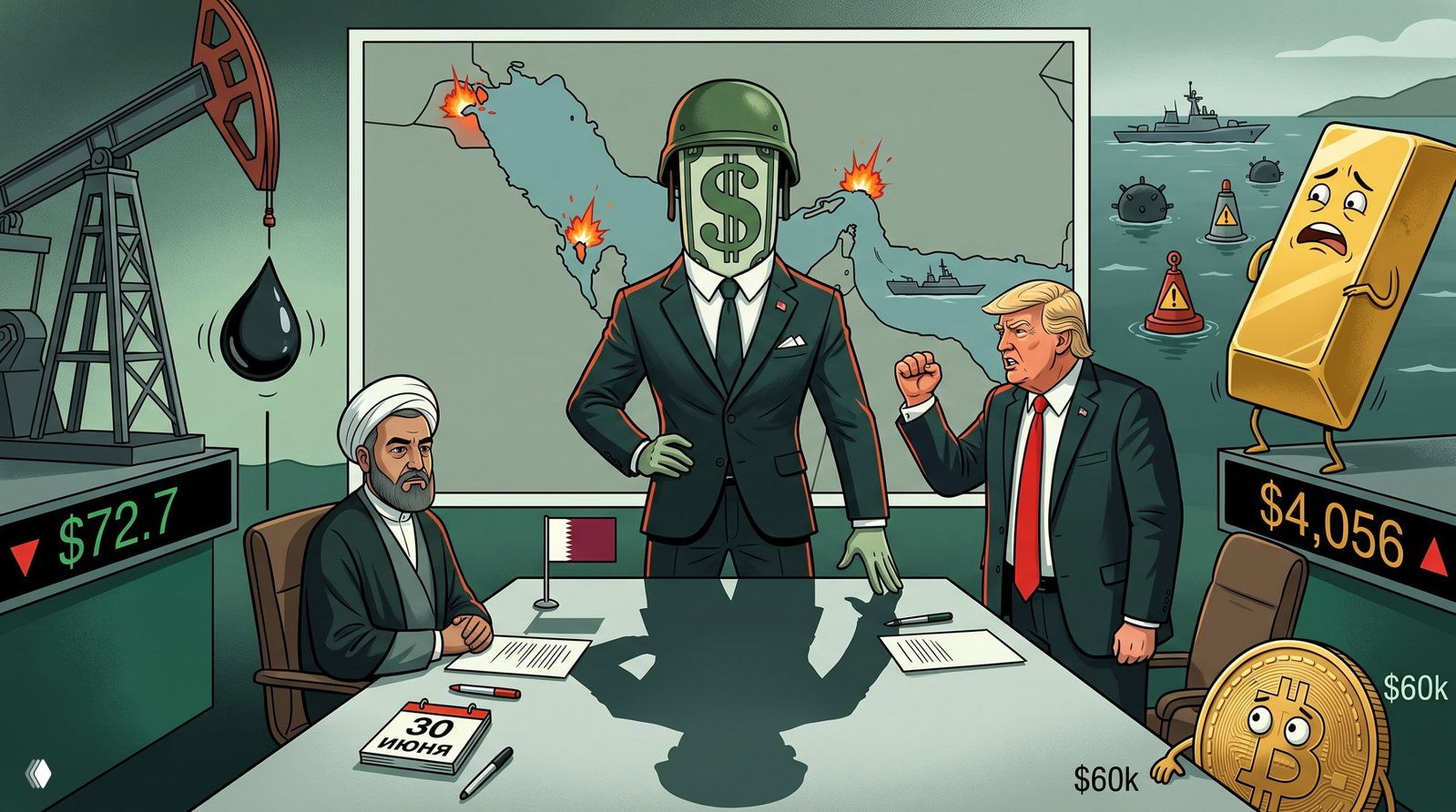 Иран атакует базы США: DXY 101.3, нефть $72.7