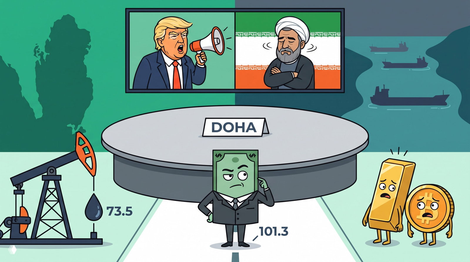 Доха: Трамп сказал, Иран опроверг, рынок замер