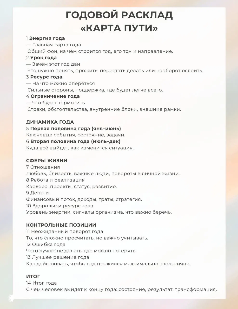 Расклады на 2026 год — деньги и отношения