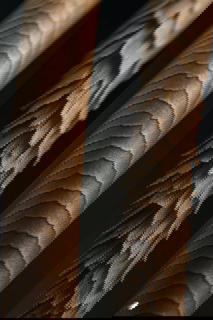 Макрофотография двух волос под микроскопом: слева — цельная гладкая роговая структура, справа — повреждённые раскрытые чешуйки.