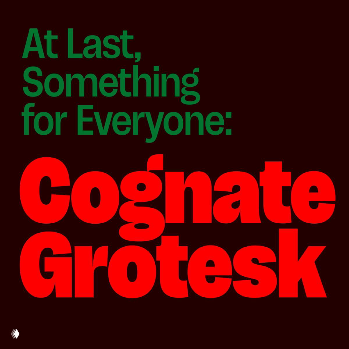 Cognate Grotesk v0.2 — акцидентный шрифт