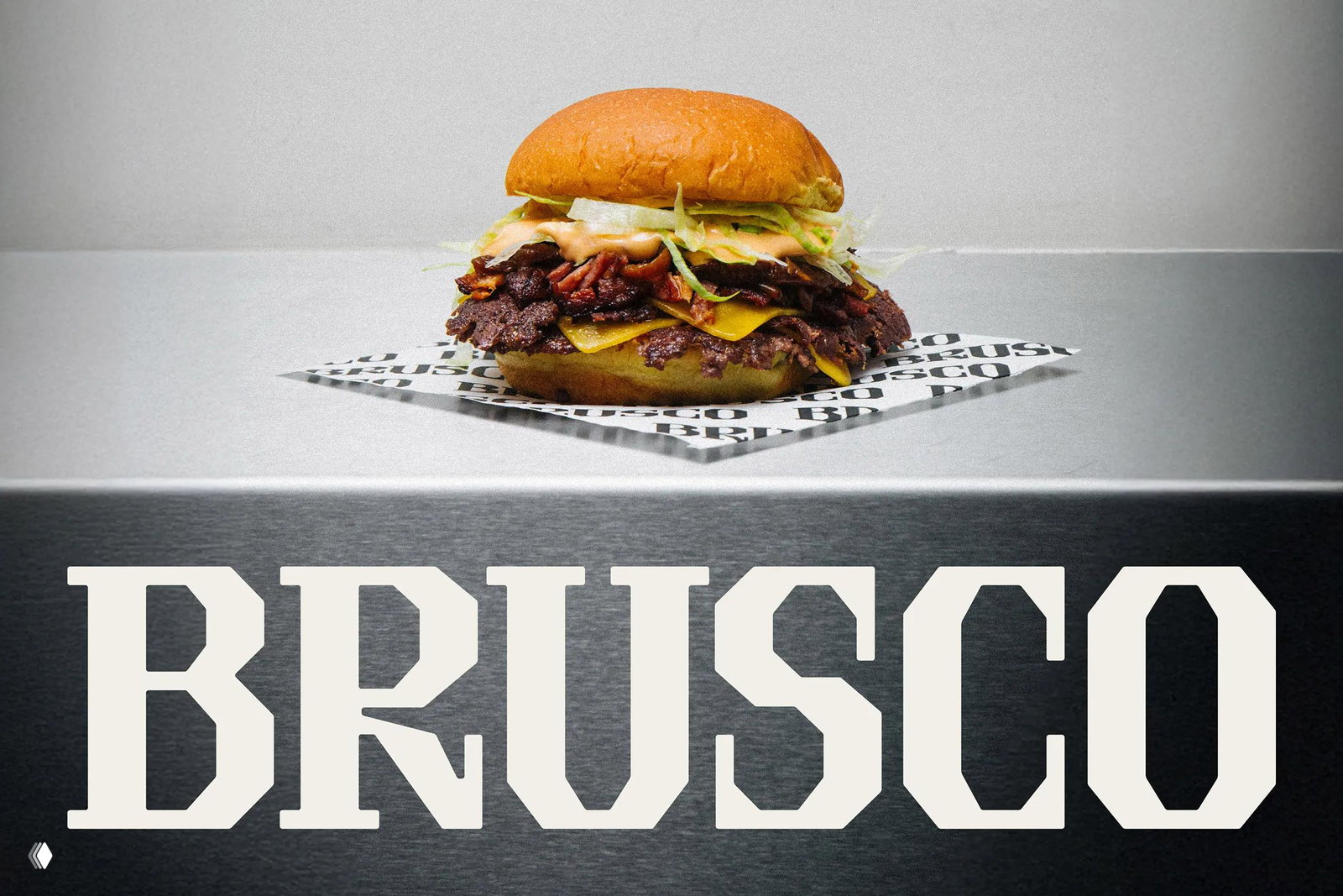Brusco — айдентика бургерной