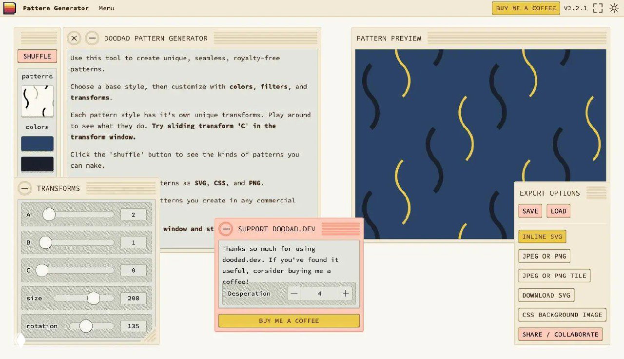 Pattern Generator — генератор бесшовных паттернов