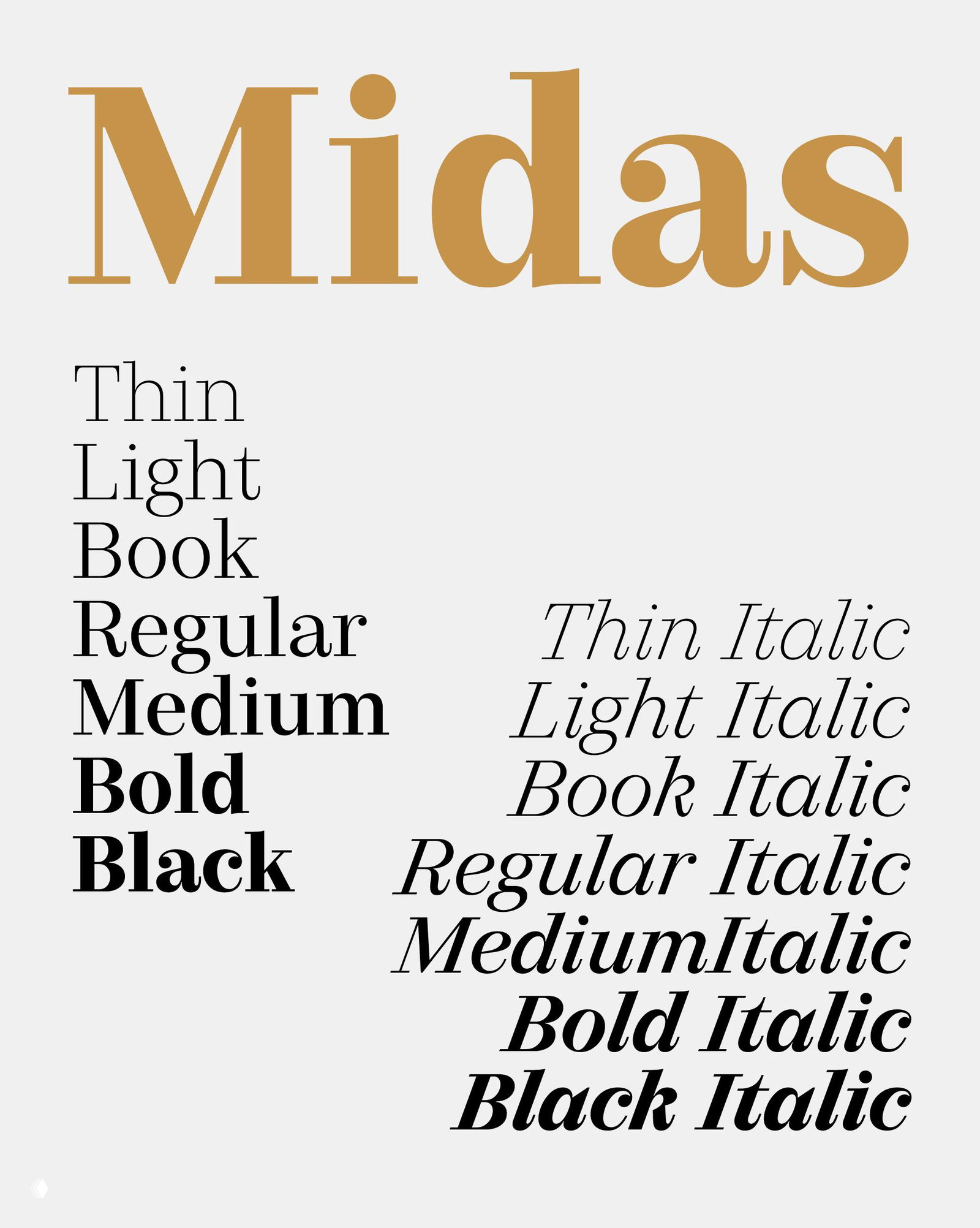 Мидас — новостильная антиква