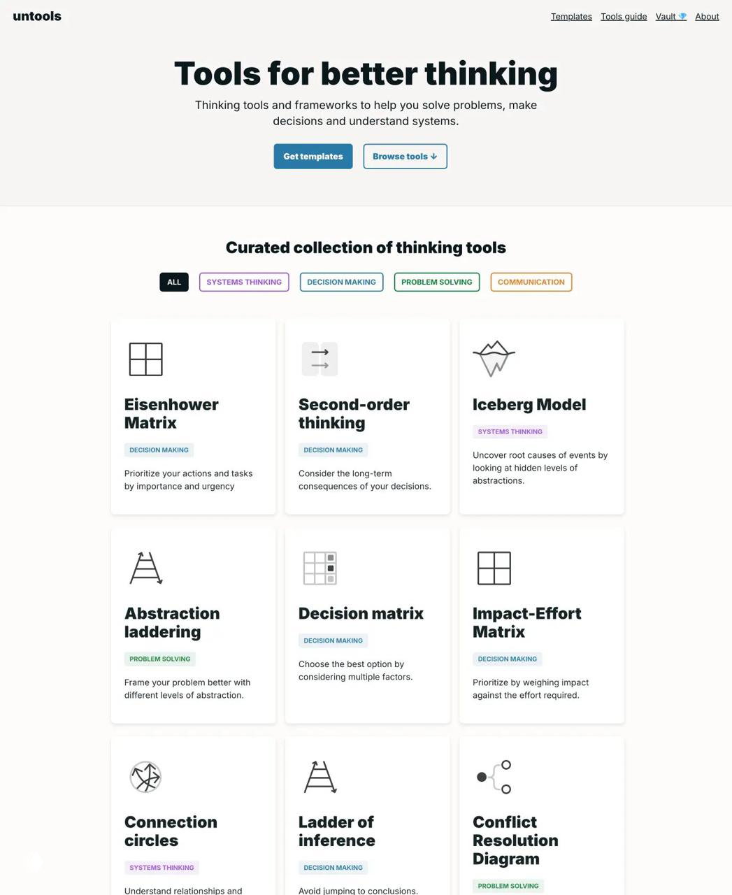 Untools — подборка техник и методологий