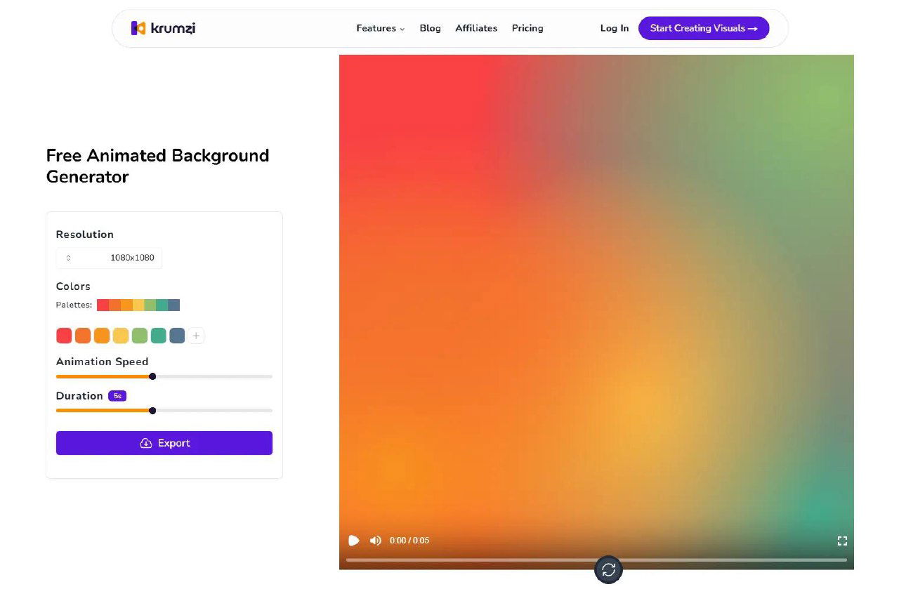 Backgrounds Generator — онлайн‑генератор меш‑градиентов