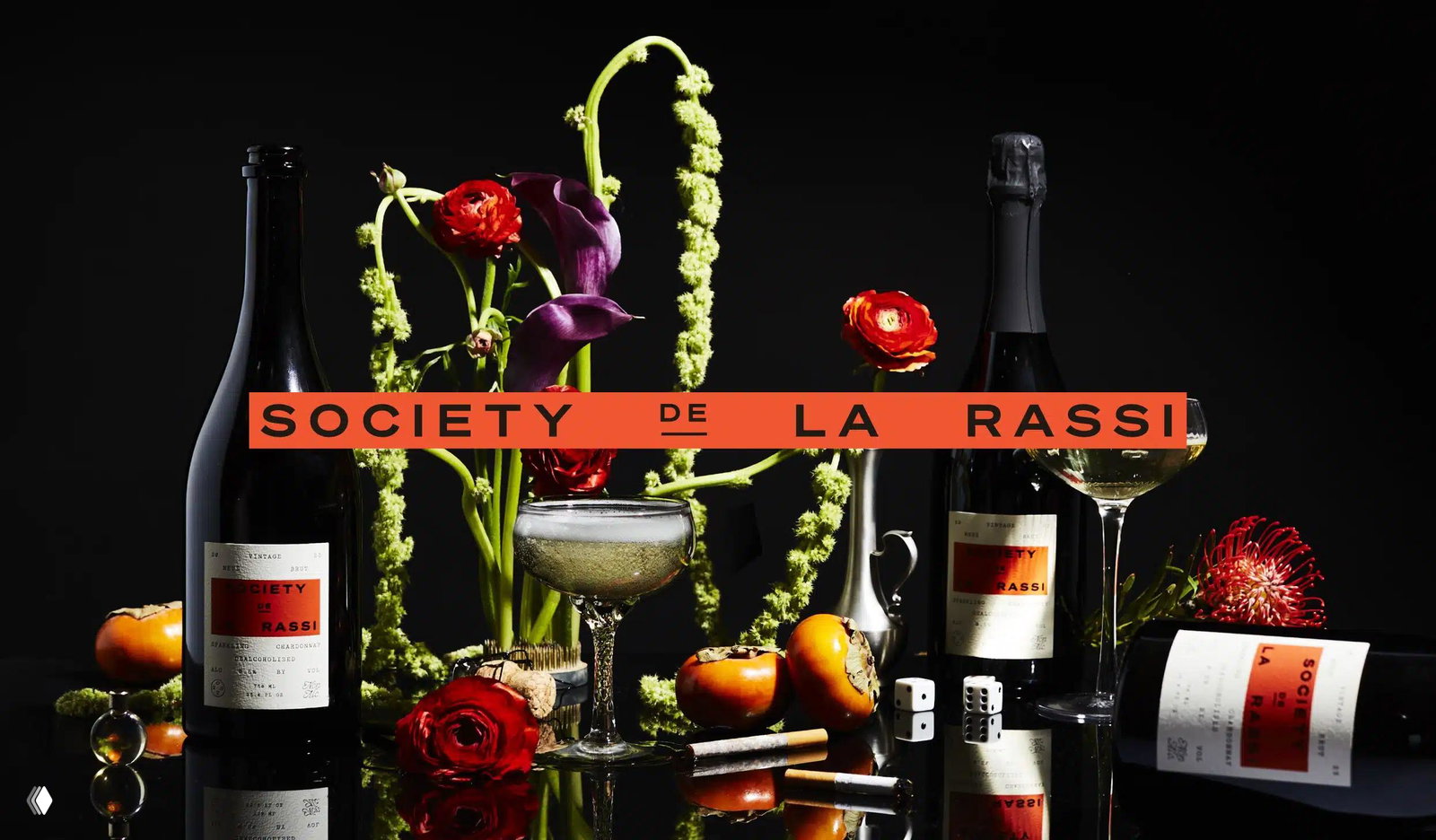 Society De La Rassi — айдентика безалкогольного шампанского