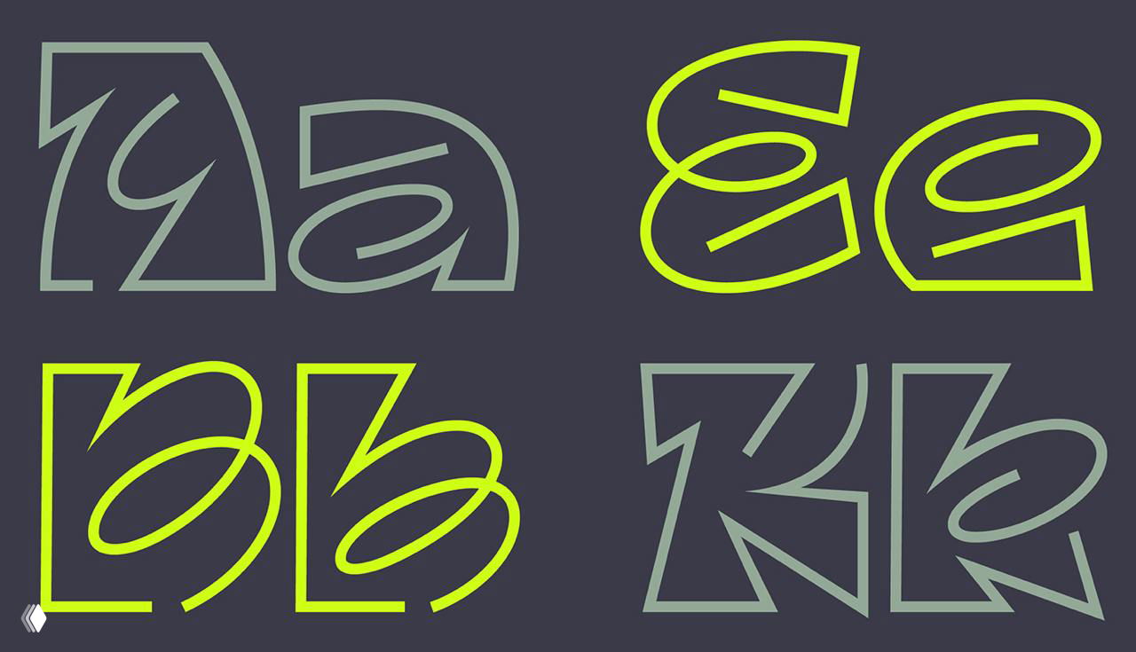 Aerobik — шрифт Lift Type