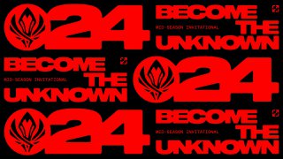 Повторяющийся графический макет со словом BECOME и цифрой 24, чёрно-красный контраст и элементы логотипа, применённые в паттерне бренда.