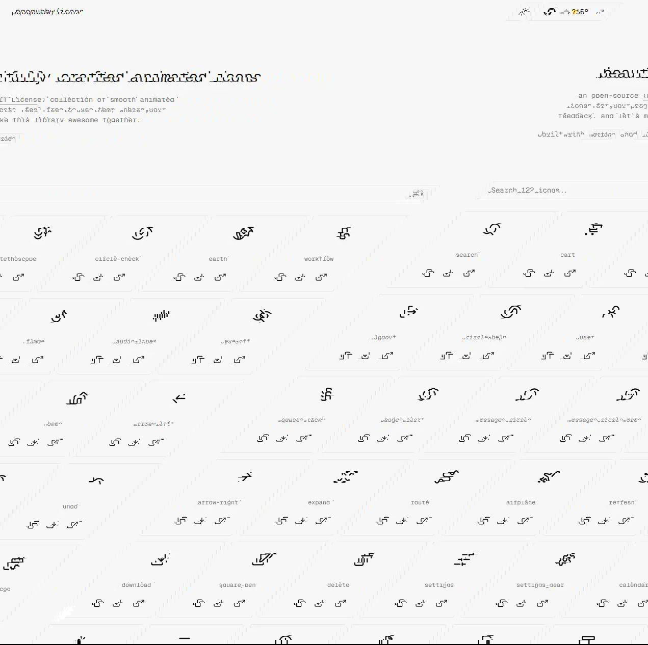 Pqoqubbw — 118 анимированных иконок (TSX)